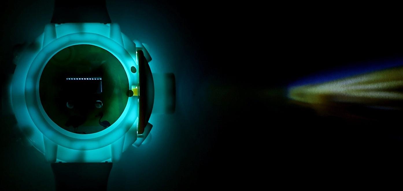 Часы-проектор «Животные», световые эффекты, 24 картинки, цвет голубой