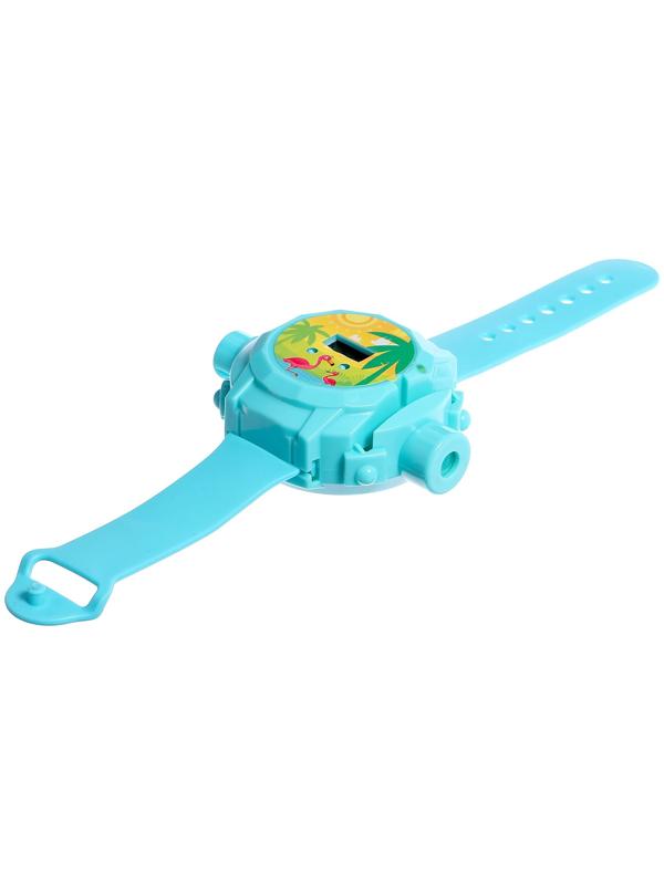 Часы-проектор «Животные», световые эффекты, 24 картинки, цвет голубой