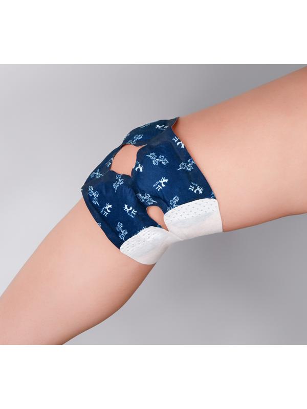 Бандаж самонагревающийся для коленного сустава, 14 × 18 × 0,5 см, цвет синий