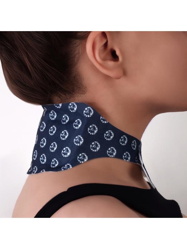 Бандаж самонагревающийся для шеи, 14 × 18 × 0,5 см, цвет синий