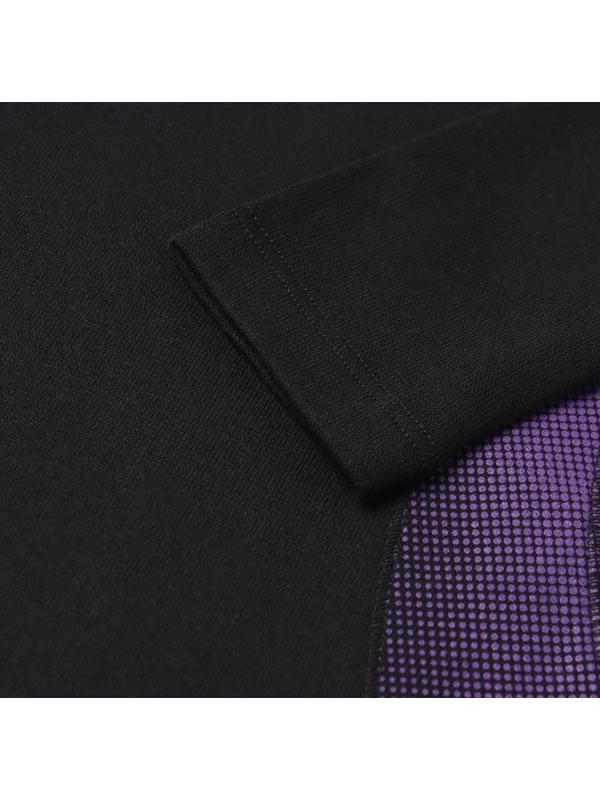 Комплект женский (фуфайка, кальсоны) термо, цвет чёрный/фиолетовый, р-р 52