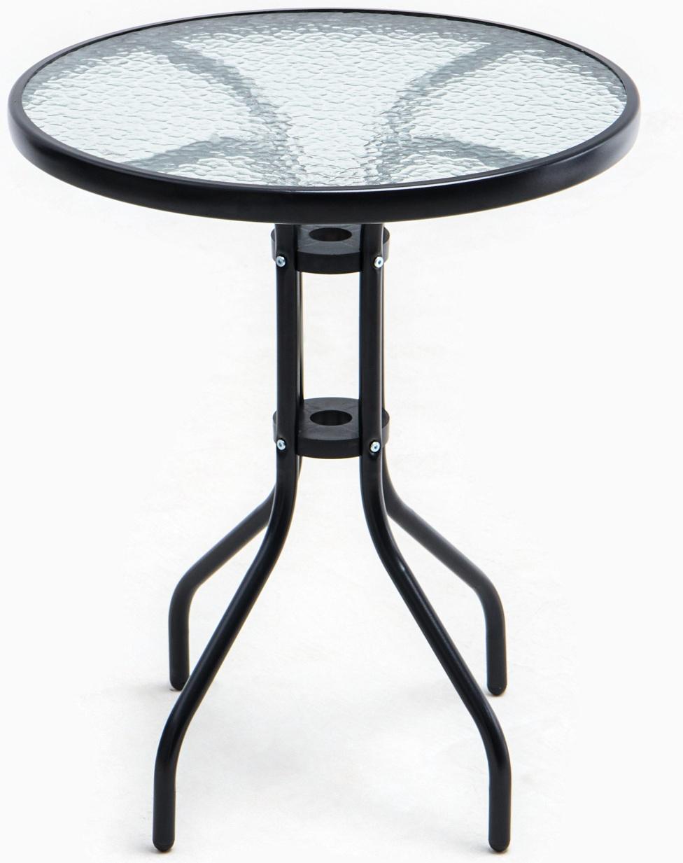 Набор садовой мебели: стол + 4 стула, текстилен, черный,  максимальная нагрузка 120 кг