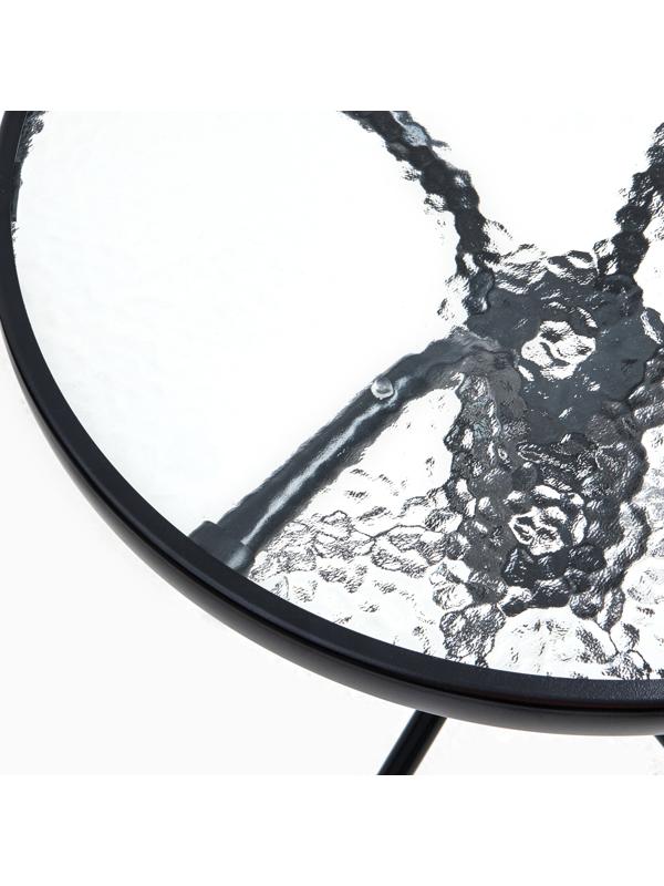 Набор садовой мебели: стол + 4 стула, текстилен, черный,  максимальная нагрузка 120 кг