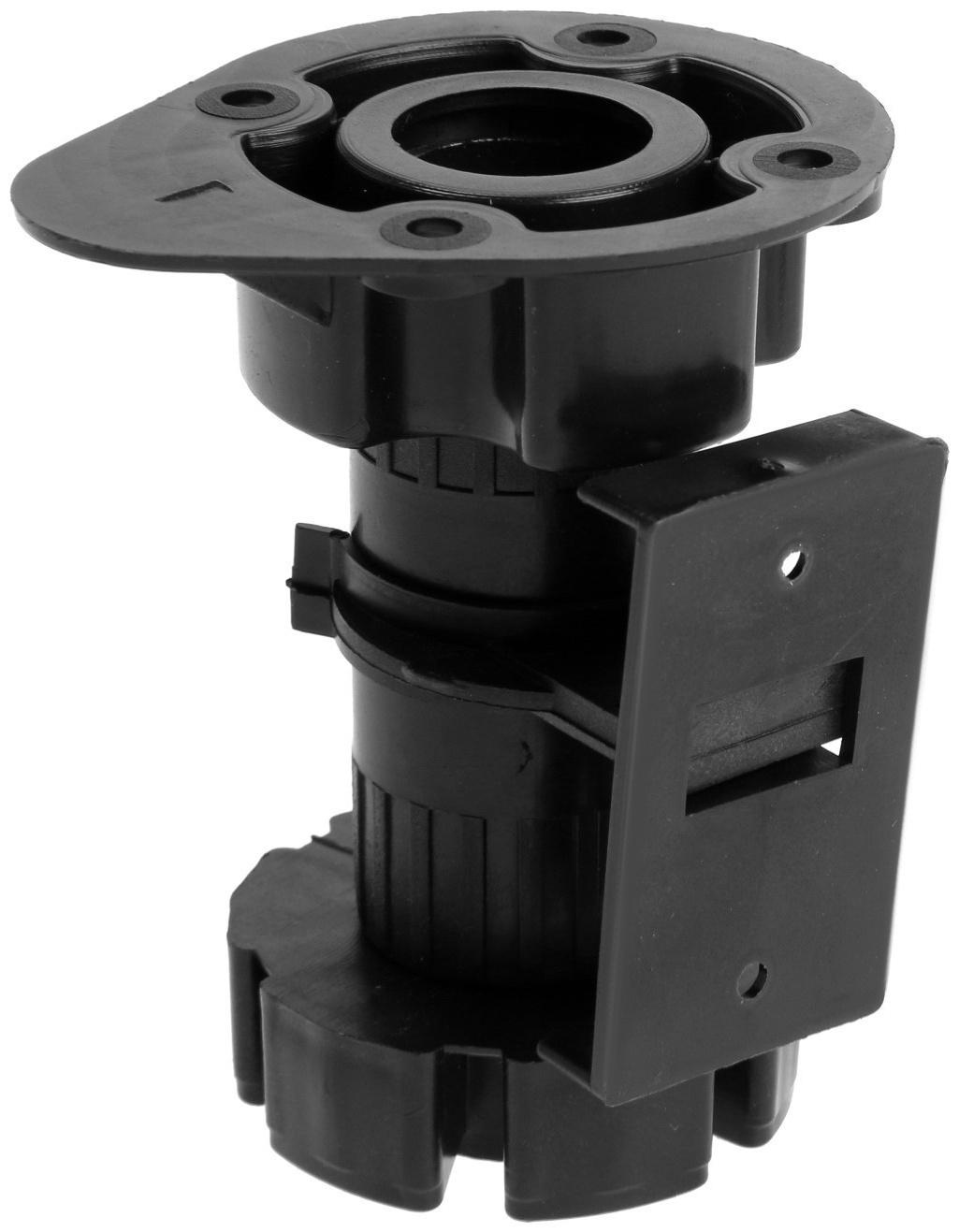 Опора пластиковая ТУНДРА, регулируемая d=26, H=80-120 мм, с клипсой и, черная, 4 шт. TMP