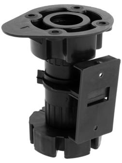 Опора пластиковая ТУНДРА, регулируемая d=26, H=80-120 мм, с клипсой и, черная, 4 шт. TMP