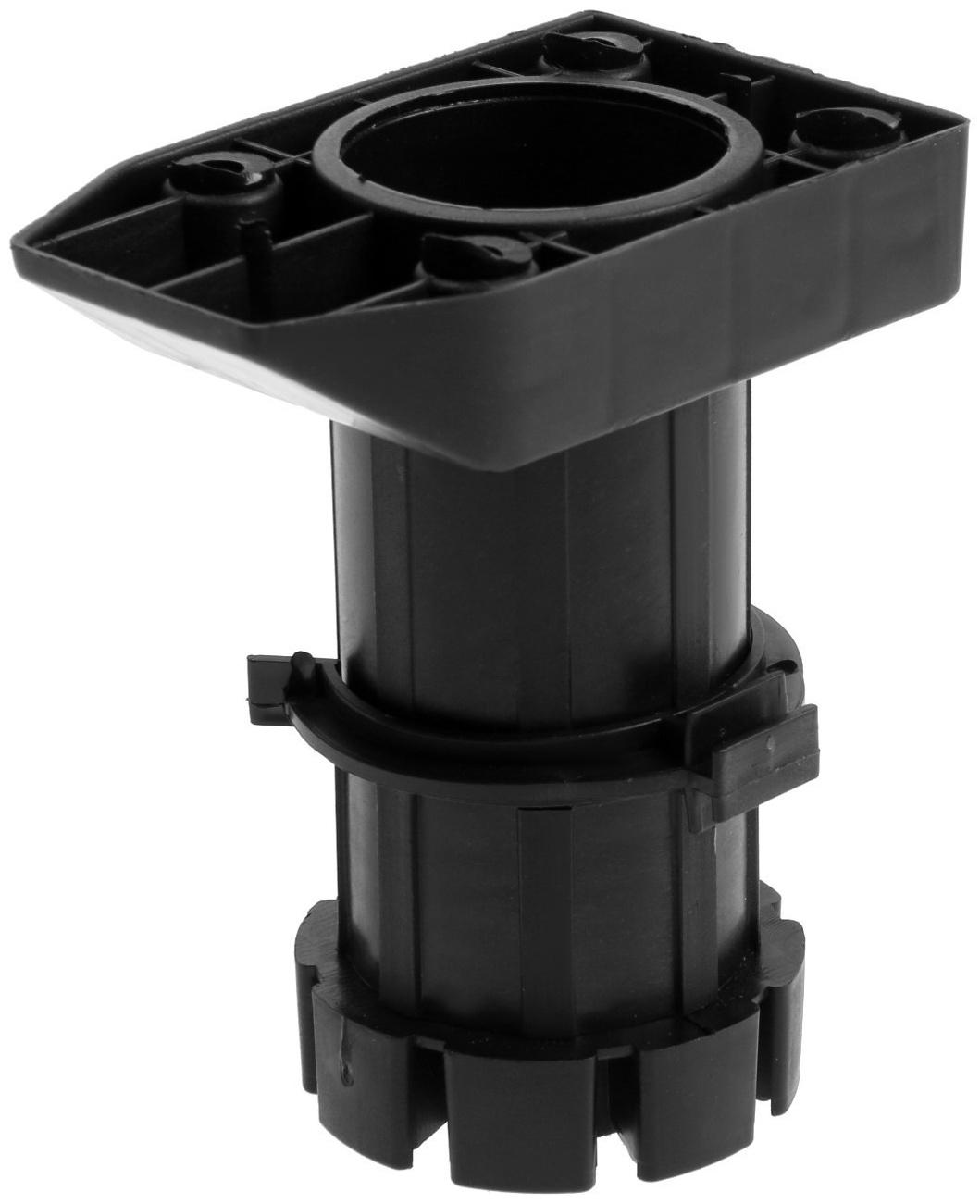 Опора пластиковая ТУНДРА, регулируемая d=40, H=100-140 мм, с клипсой, черная, 16 шт. TMP