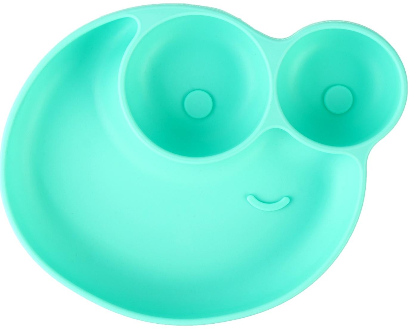 Тарелка детская на присоске «Лягушка», силиконовая