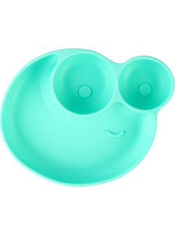 Тарелка детская на присоске «Лягушка», силиконовая