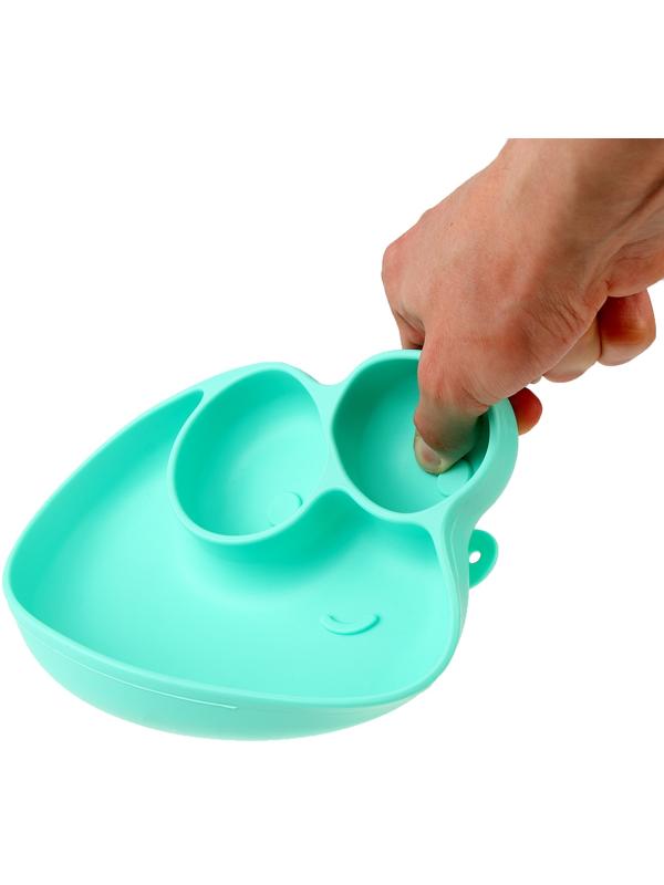 Тарелка детская на присоске «Лягушка», силиконовая