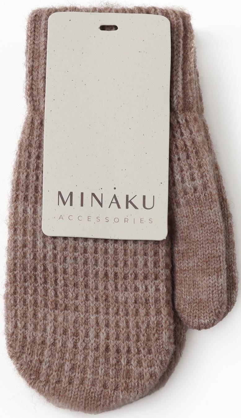 Варежки детские MINAKU, цвет коричневый, 18 см