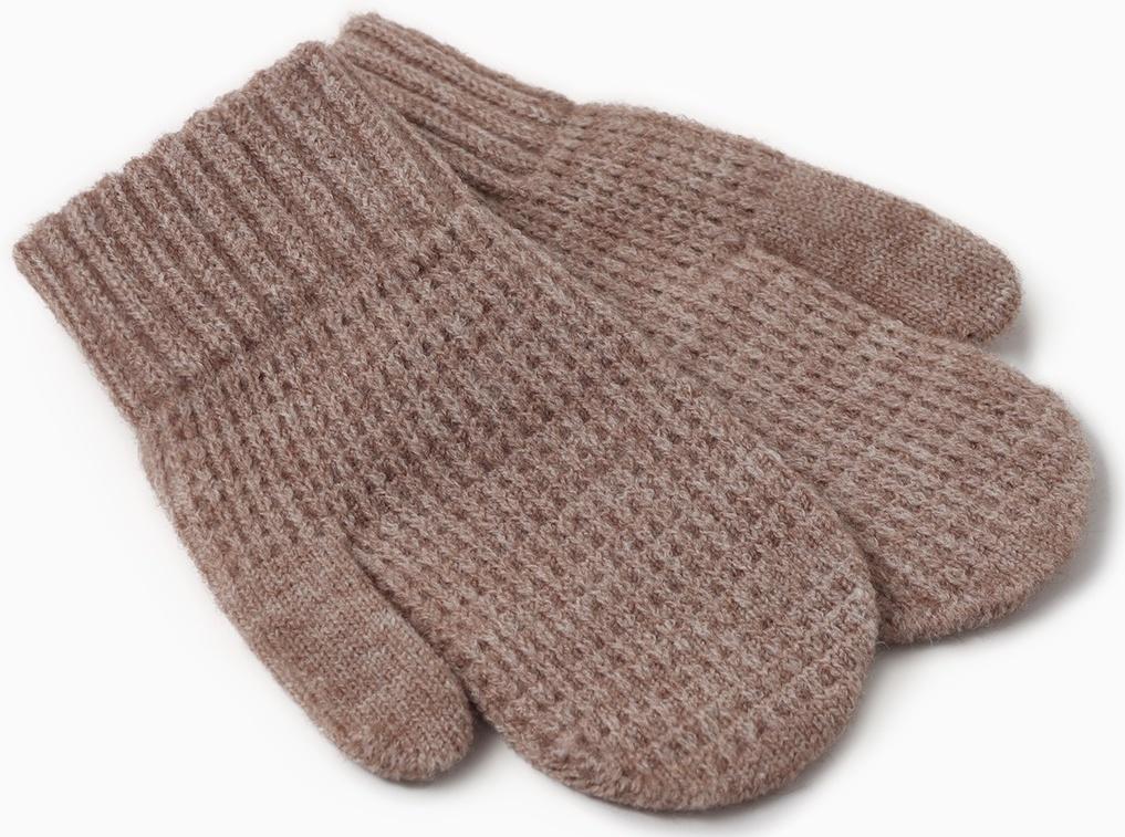 Варежки детские MINAKU, цвет коричневый, 18 см