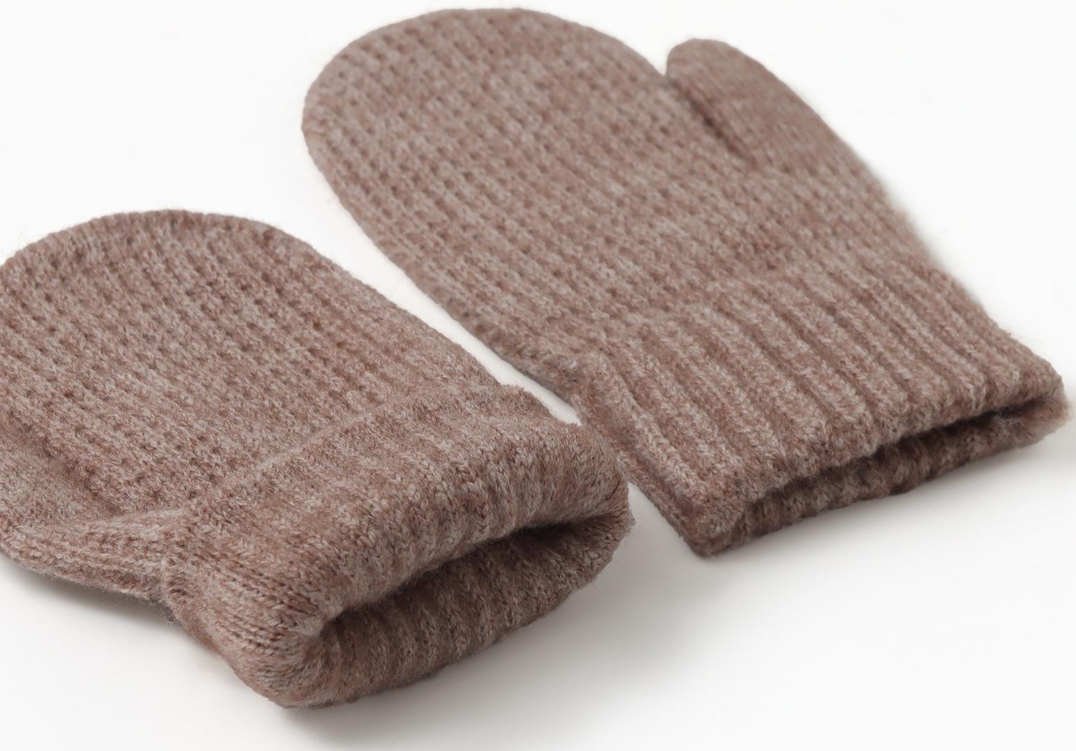 Варежки детские MINAKU, цвет коричневый, 18 см