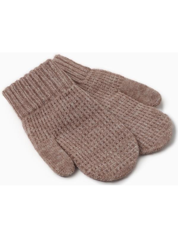 Варежки детские MINAKU, цвет коричневый, 18 см
