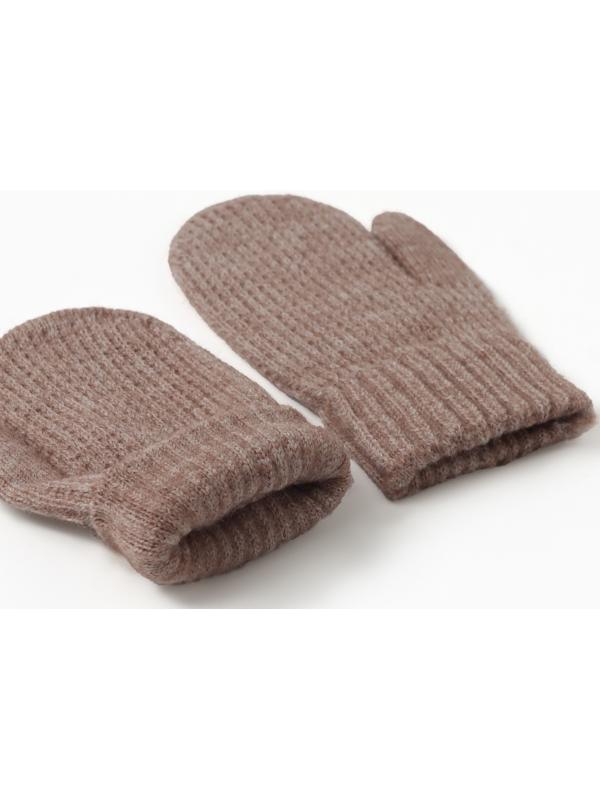 Варежки детские MINAKU, цвет коричневый, 18 см