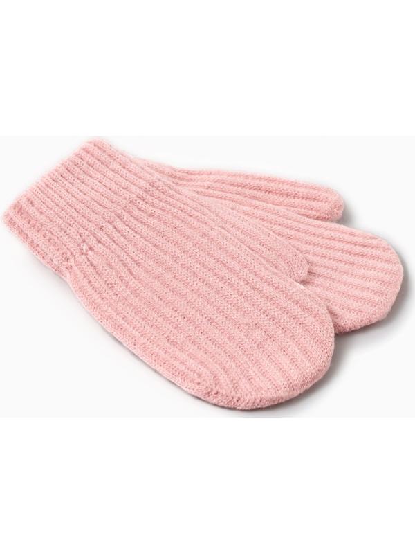 Варежки детские MINAKU, цвет розовый, 18 см