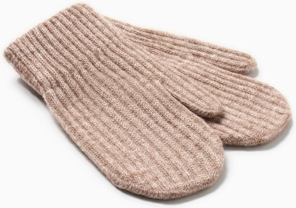 Варежки детские MINAKU, цвет коричневый, 18 см