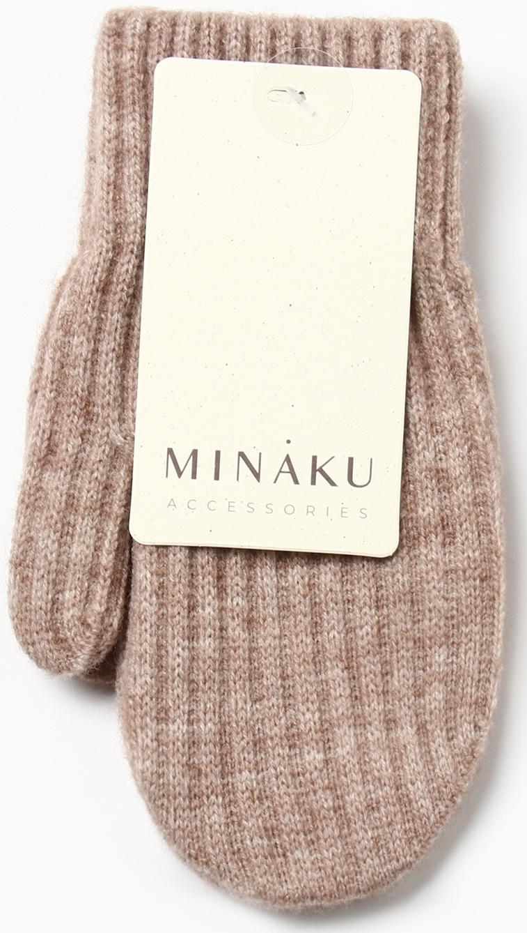 Варежки детские MINAKU, цвет коричневый, 18 см