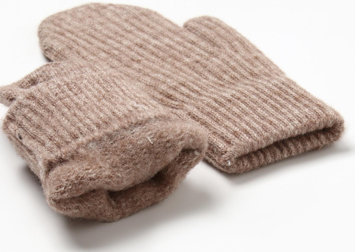 Варежки детские MINAKU, цвет коричневый, 18 см