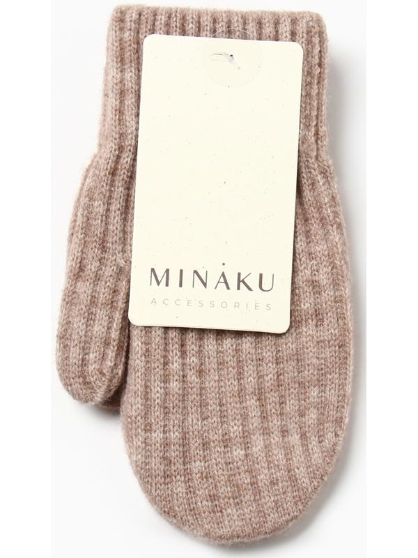 Варежки детские MINAKU, цвет коричневый, 18 см