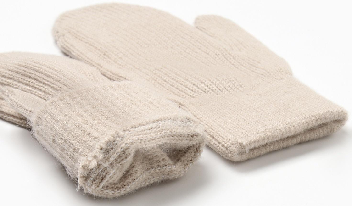 Варежки детские MINAKU, цвет бежевый, 18 см