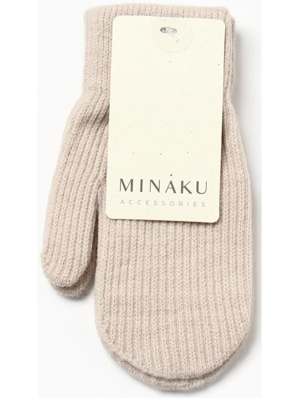 Варежки детские MINAKU, цвет бежевый, 18 см