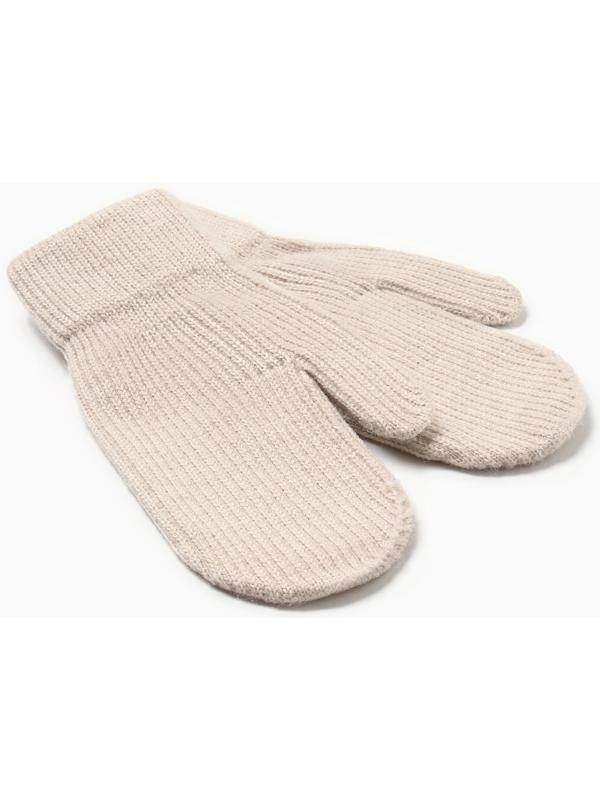 Варежки детские MINAKU, цвет бежевый, 18 см