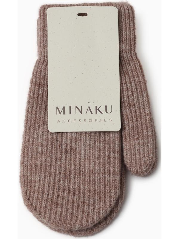 Варежки детские MINAKU, цвет коричневый, 18 см