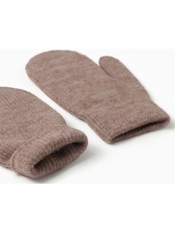 Варежки детские MINAKU, цвет коричневый, 18 см
