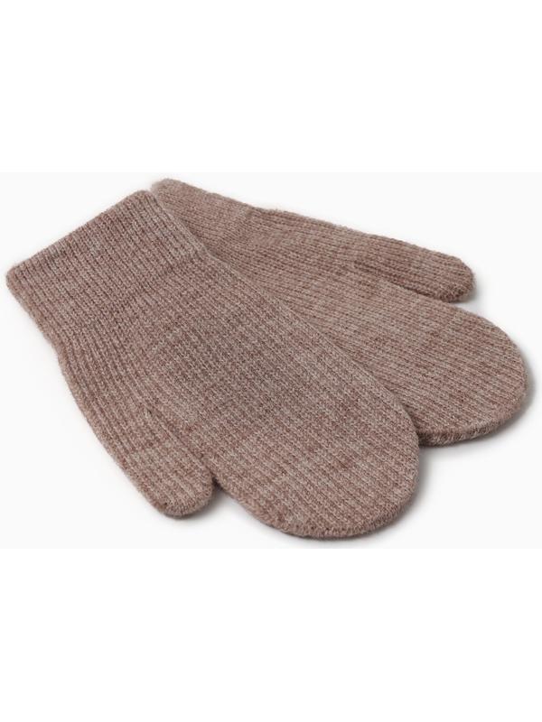 Варежки детские MINAKU, цвет коричневый, 18 см