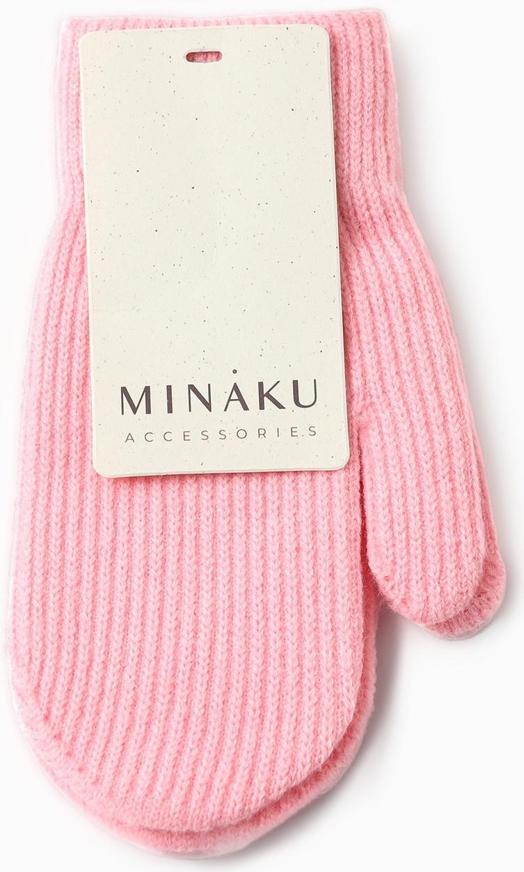 Варежки детские MINAKU, цвет розовый, 18 см