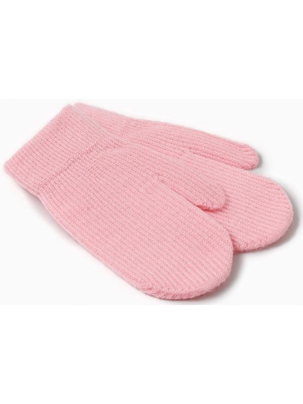 Варежки детские MINAKU, цвет розовый, 18 см