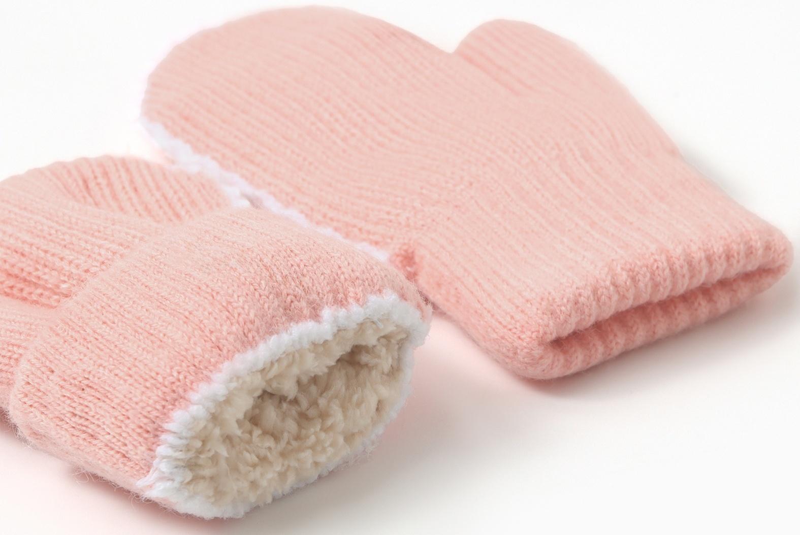 Варежки детские MINAKU, цвет розовый, 18 см