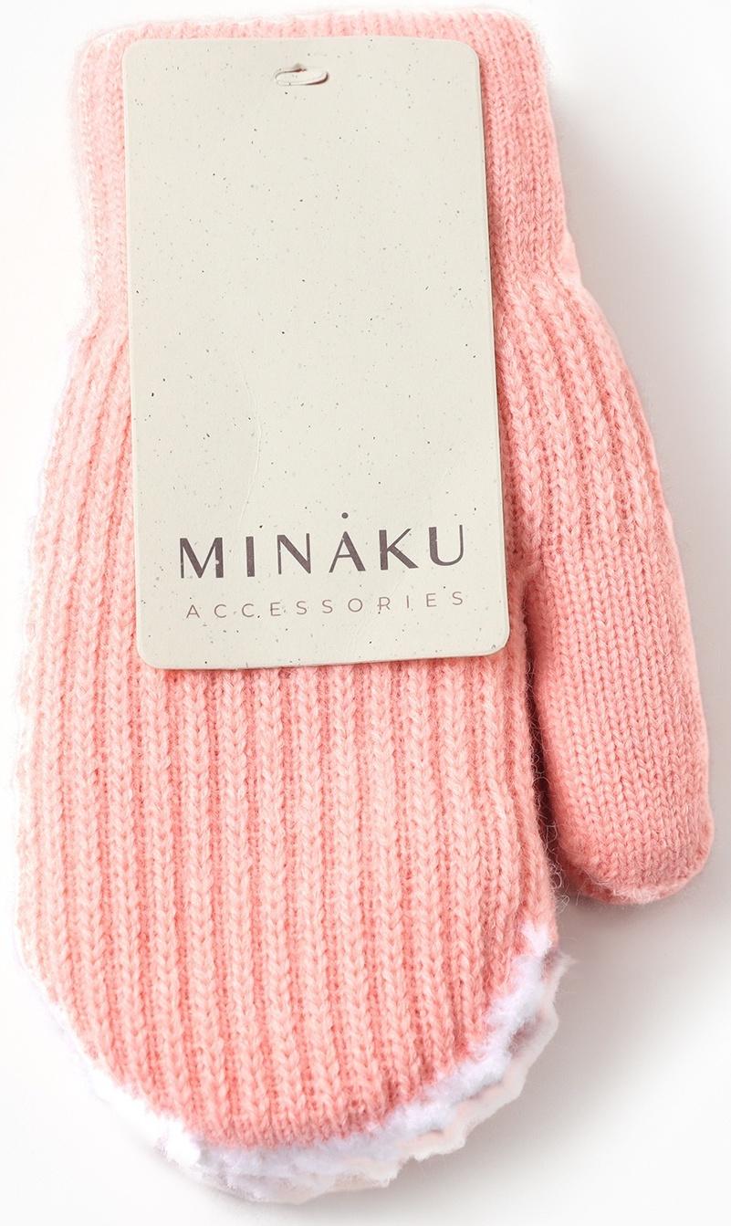 Варежки детские MINAKU, цвет розовый, 18 см
