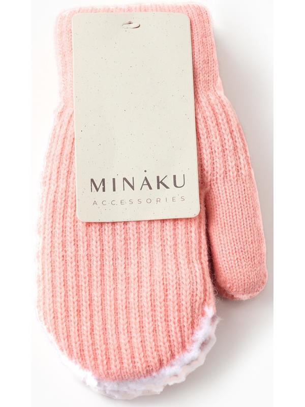 Варежки детские MINAKU, цвет розовый, 18 см