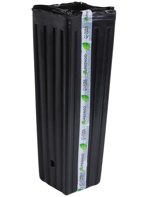 Пакет для рассады, 2.2 л, 10×10 см, h=29 см, полиэтилен, чёрный, Greengo