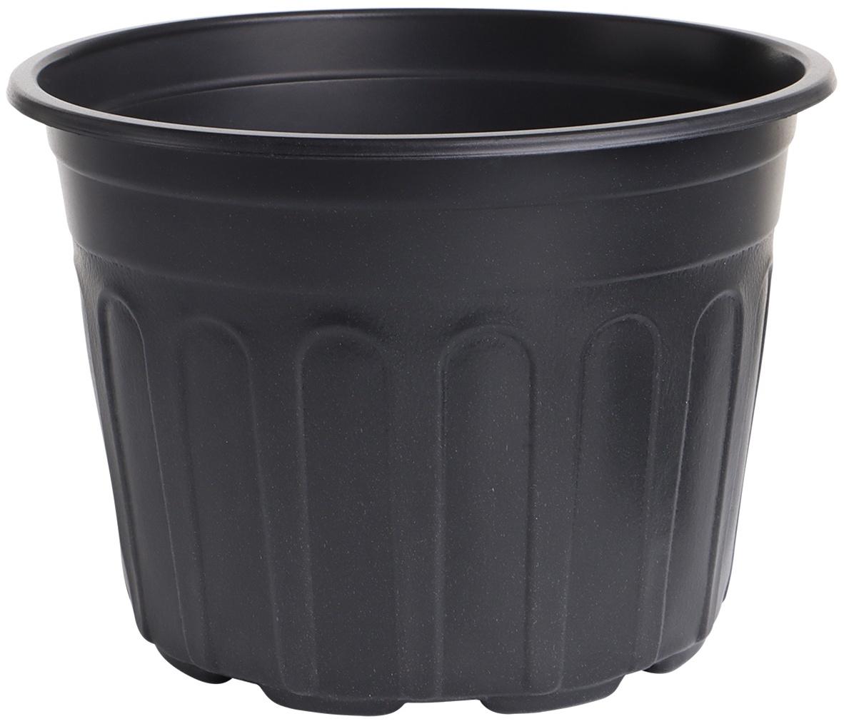 Горшок для рассады, 4 л, d=21 см, h=15 см, мягкий пластик, чёрный, Greengo