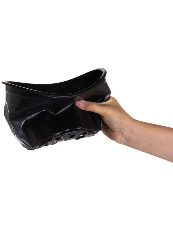 Горшок для рассады, 4 л, d=21 см, h=15 см, мягкий пластик, чёрный, Greengo