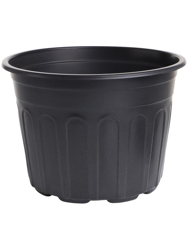 Горшок для рассады, 4 л, d=21 см, h=15 см, мягкий пластик, чёрный, Greengo