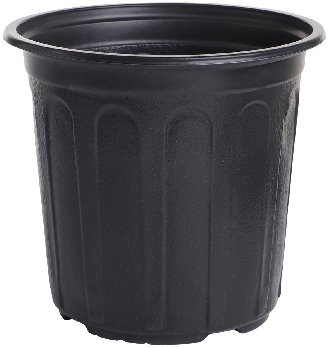 Горшок для рассады, 2 л, d=16 см, h=15 см, мягкий пластик, чёрный, Greengo