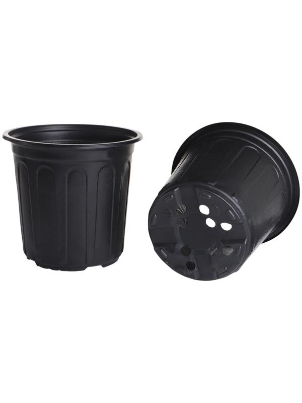 Горшок для рассады, 2 л, d=16 см, h=15 см, мягкий пластик, чёрный, Greengo