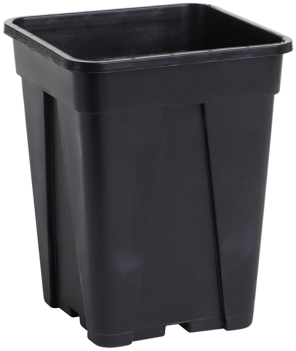 Горшок для рассады, 250 мл, d=6.7 см, h=8 см, пластик, чёрный, Greengo