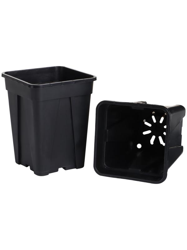 Горшок для рассады, 250 мл, d=6.7 см, h=8 см, пластик, чёрный, Greengo