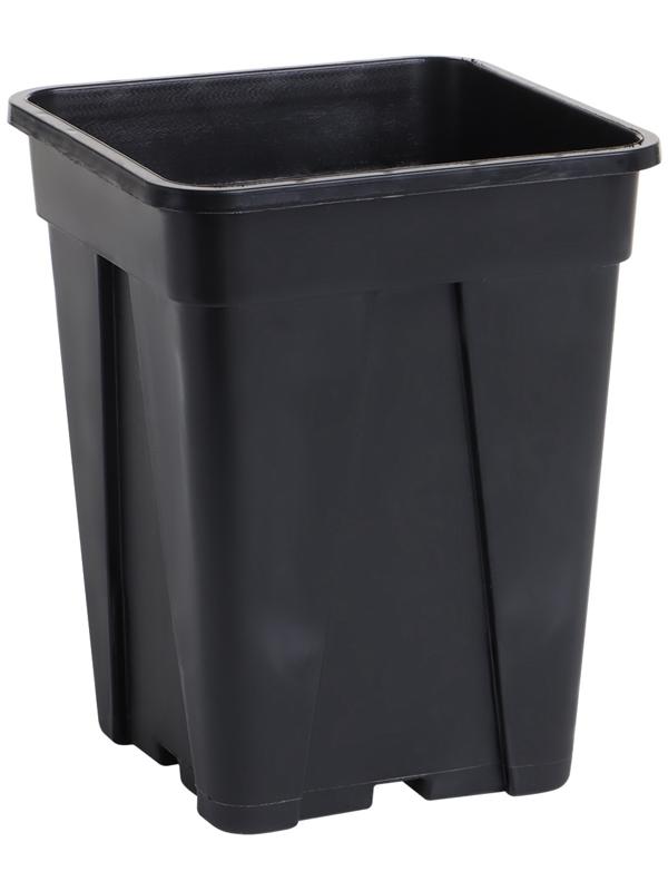 Горшок для рассады, 250 мл, d=6.7 см, h=8 см, пластик, чёрный, Greengo