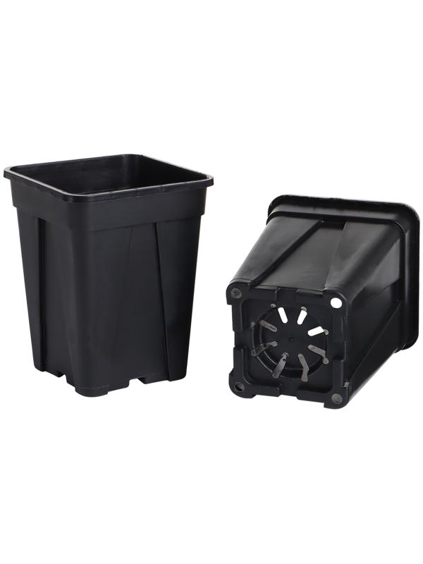 Горшок для рассады, 250 мл, d=6.7 см, h=8 см, пластик, чёрный, Greengo