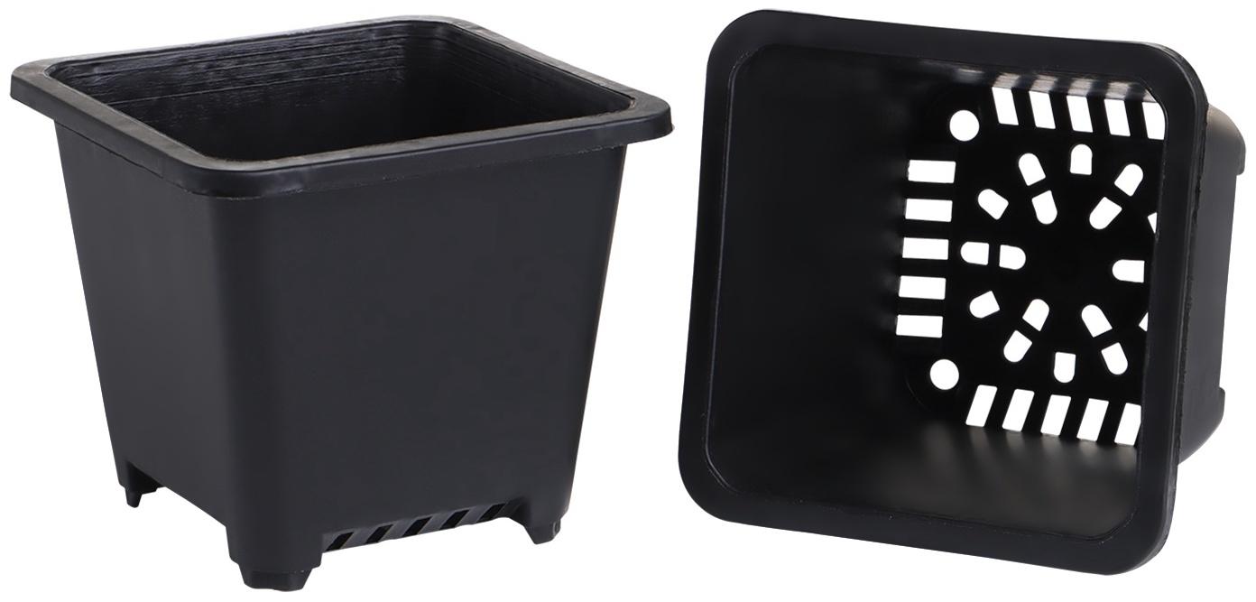 Горшок для рассады, 250 мл, d=9 см, h=8 см, пластик, чёрный, Greengo