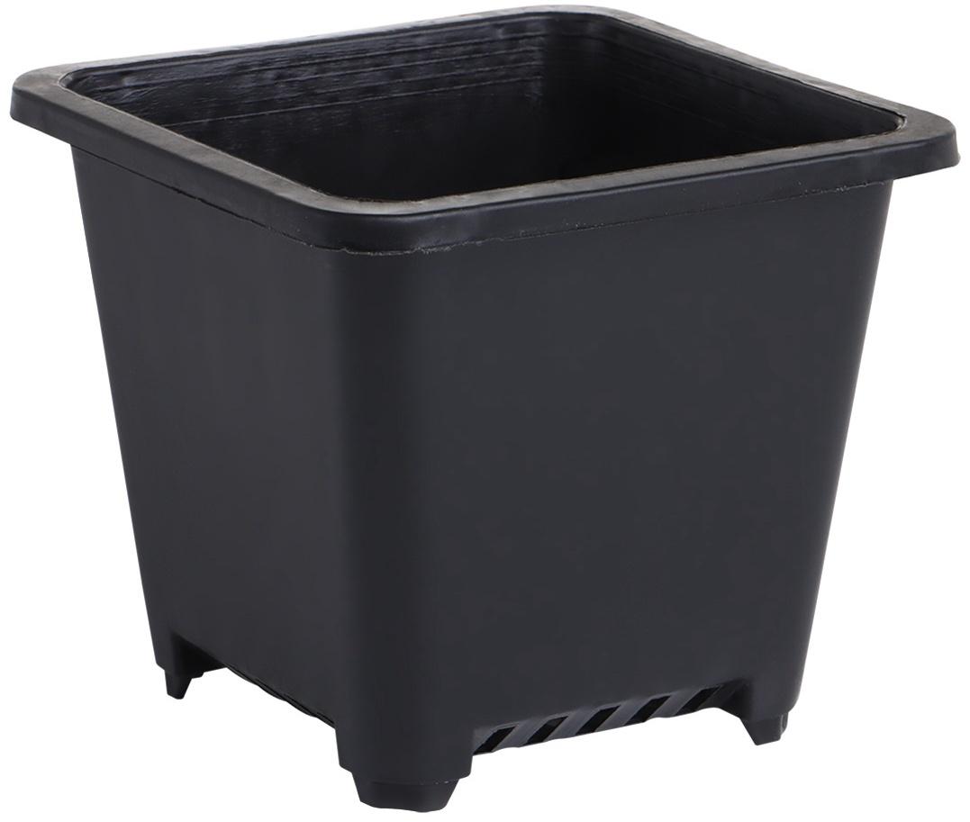 Горшок для рассады, 250 мл, d=9 см, h=8 см, пластик, чёрный, Greengo