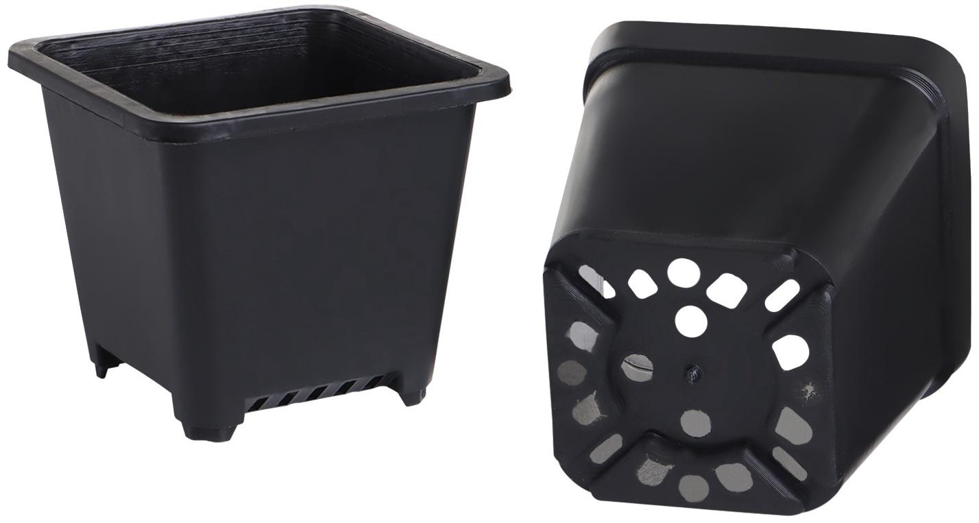 Горшок для рассады, 250 мл, d=9 см, h=8 см, пластик, чёрный, Greengo