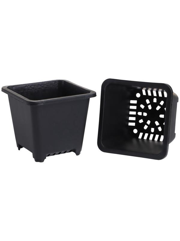 Горшок для рассады, 250 мл, d=9 см, h=8 см, пластик, чёрный, Greengo