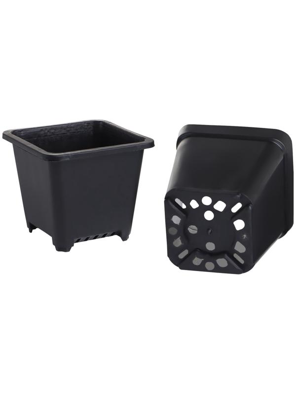 Горшок для рассады, 250 мл, d=9 см, h=8 см, пластик, чёрный, Greengo