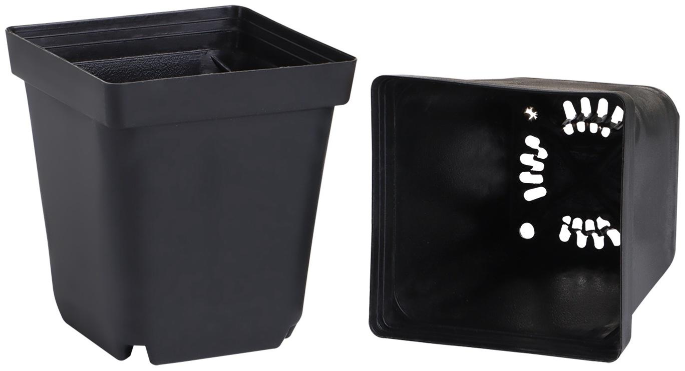 Горшок для рассады, 700 мл, d=10 см, h=12.5 см, пластик, чёрный, Greengo